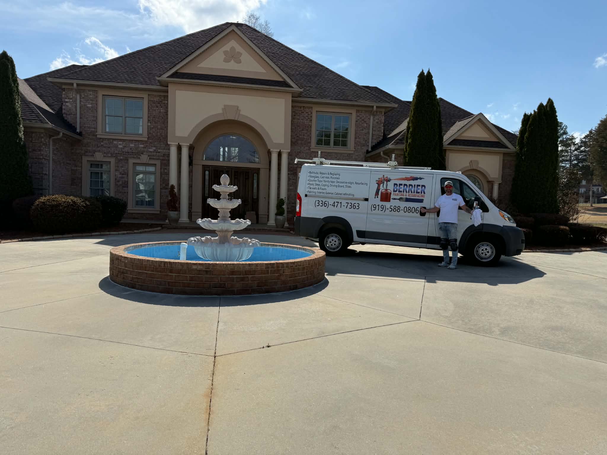 Berrier service van at a completed project