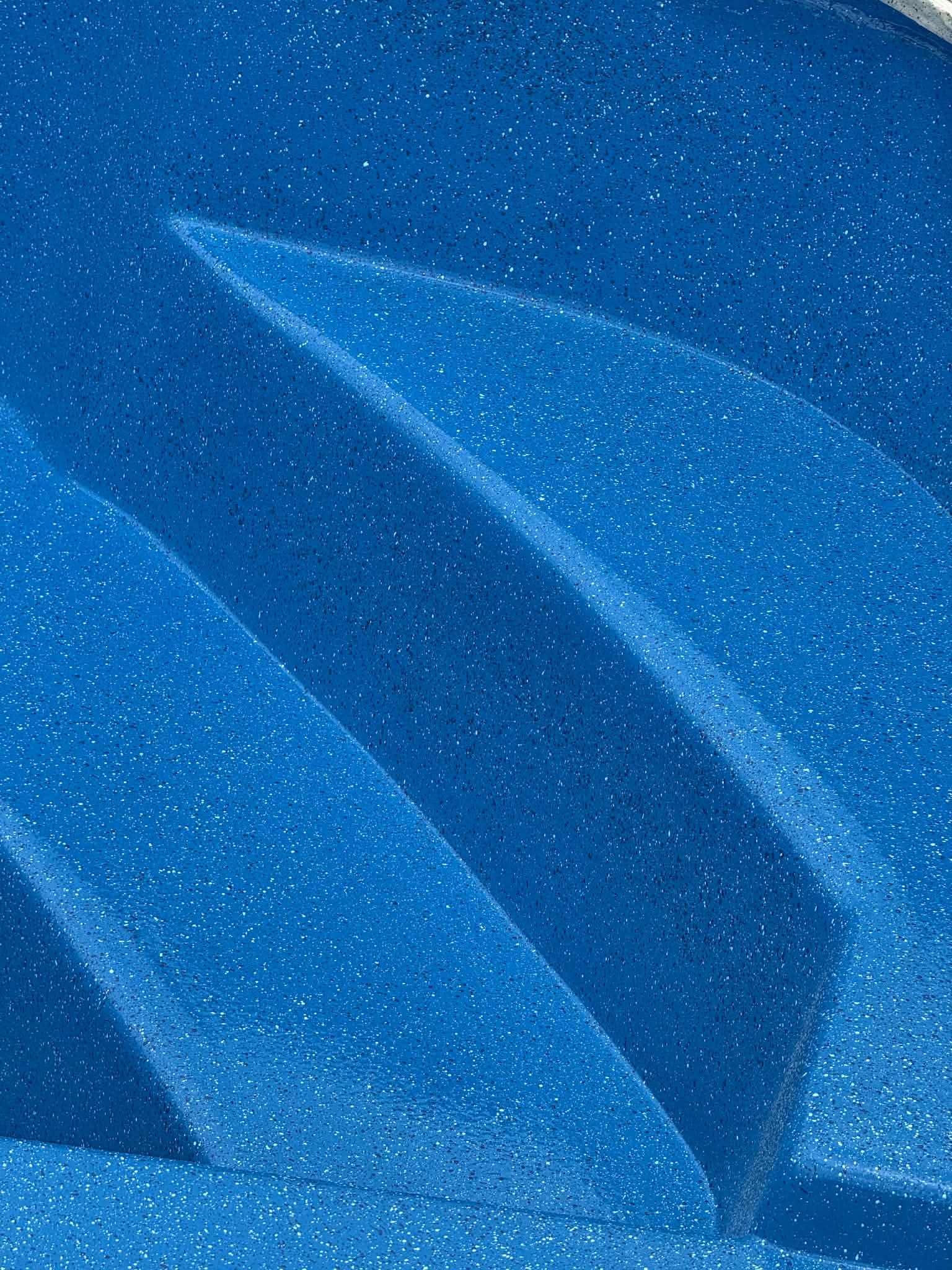 Royal blue pool finish close-up