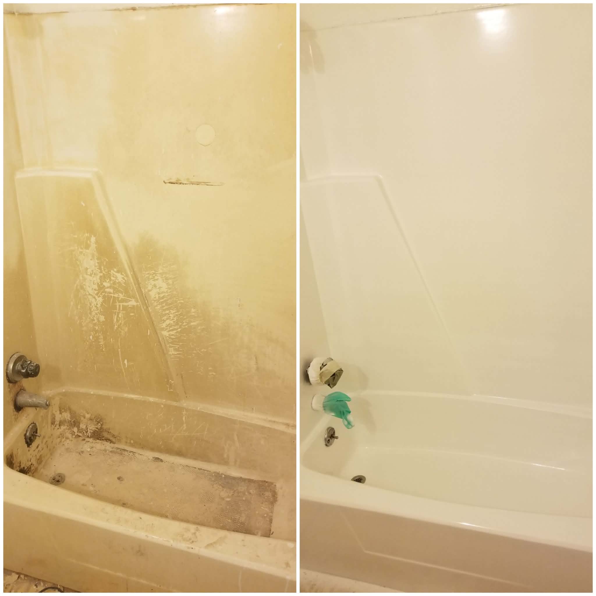 Beige tub changed to a white finish