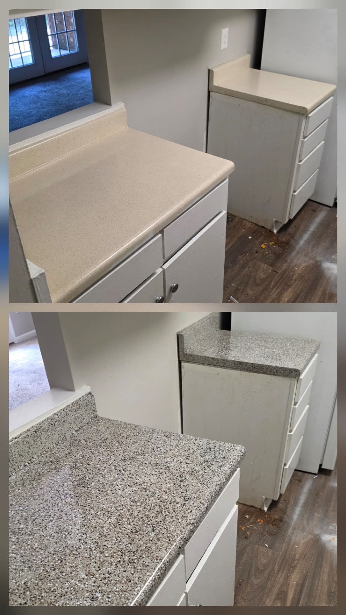 Countertop transformation shown from a second angle