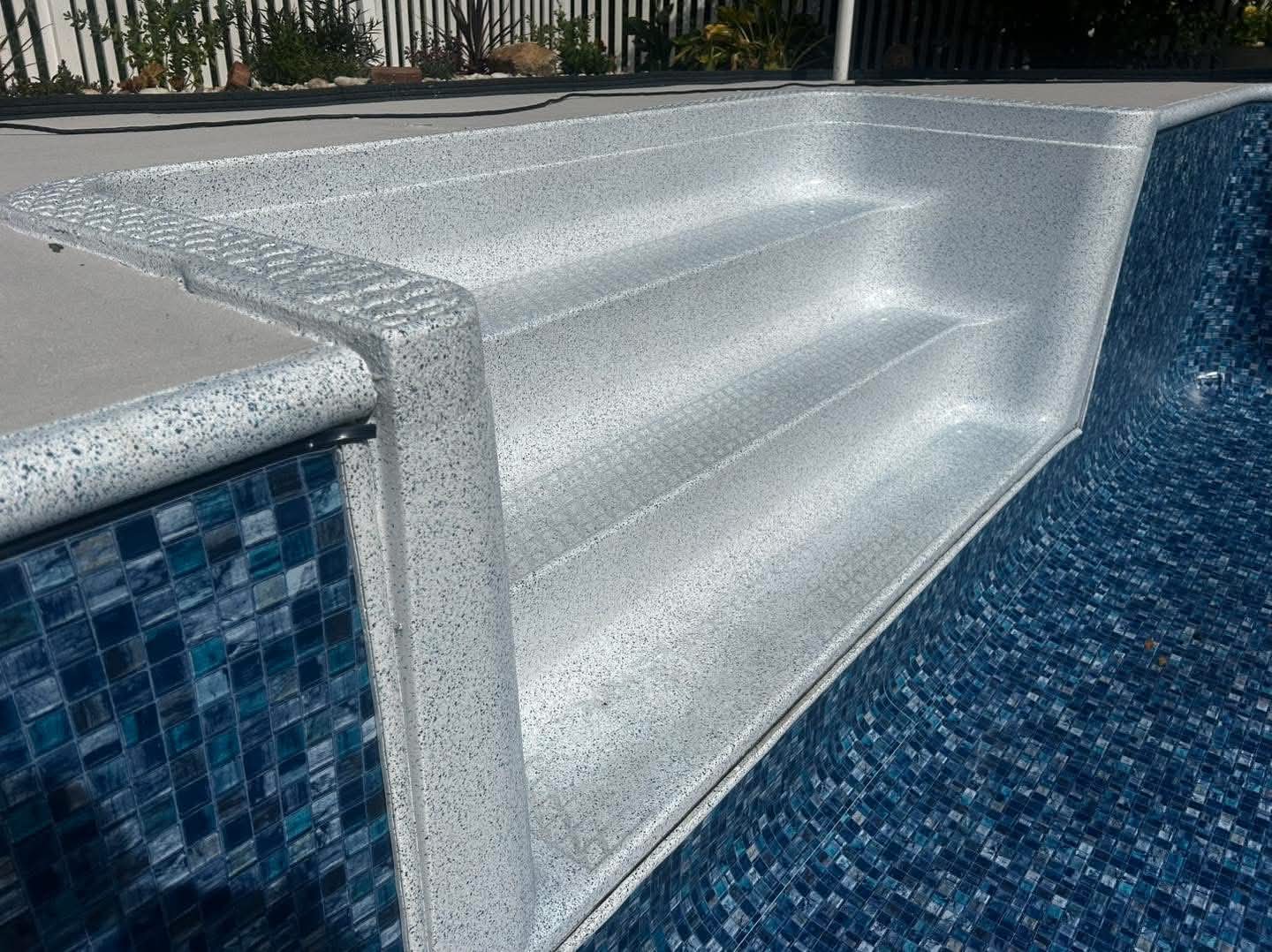 Pool step resurfacing project